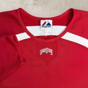 Majestic Ohio State Buckeyes Performance Shirt Men’s XXL Long Sleeve Y2K